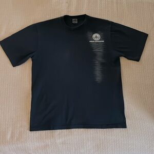 Versace, Jean couture, large 100% cotton dark blue and white T-shirt.